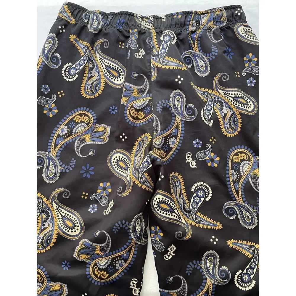 Dogg Supply Snoop Dogg Paisley Satin Pajama Set Womens Small 2-Piece